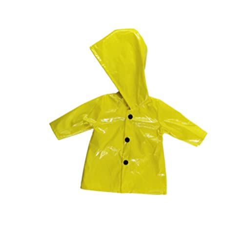 SMELEYOU 18 Zoll Puppen Regenmantel gelbe Regenjacke Doll Kleidung für 18 Zoll Mädchen Puppen Sommerspiele von SMELEYOU