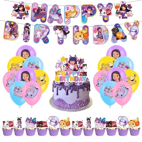 Aphmau Katze Deko Geburtstag Aphmau Cat Kindergeburtstag Deko Aphmau Plushies Geburtstag Luftballons Aphmau Luftballons Geburtstag Aphmau Kuchen Topper Aphmau Plushies Cat Girlande Geburtstag von SMLHPARTY