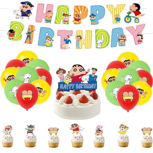 Crayon Shin-Chan Geburtstag Party Deko Crayon Shin-Chan Kindergeburtstag Deko Crayon Shin-Chan Geburtstag Luftballons Crayon Shin-Chan Kuchendeko Geburtstag Crayon Shin-Chan Girlande Geburtstag von SMLHPARTY