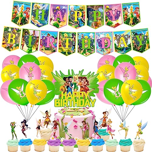 Geburtstag Party Deko Tinker Bell Luftballons Geburtstag Tinkerbell Kuchendeko Geburtstag Tinker Bell Girlande Geburtstag Tinker Bell Geburtstagsdeko Tinkerbell Kindergeburtstag Deko von SMLHPARTY