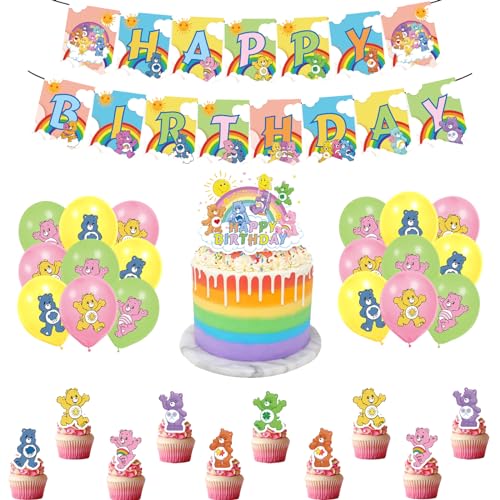 Geburtstagsdeko Care Bears Luftballons Deko Geburtstag Gluecksbaerchi Kuchentopper Geburtstag Regenbogenbären Girlande Geburtstag Gluecksbaerchis Luftballons Geburtstag Care Bear Kindergeburtstag von SMLHPARTY