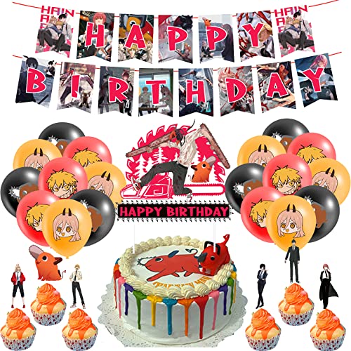 Geburtstagsdeko Chainsaw Man Luftballons Geburtstag Chainsaw Man Geburtstag Girlande Chainsaw Man Kuchen Topper Geburtstag Chainsaw Man Kindergeburtstag Deko Chainsaw Man Geburtstag Party Deko von SMLHPARTY