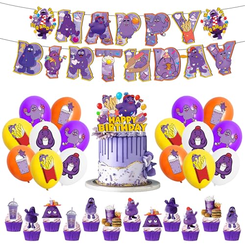 Grimace Shake Geburtstagsdeko Mcdonalds Grimace Shake Deko Geburtstag Grimace Luftballons Deko Grimace Geburtstag Luftballons Grimace Shake Kuchen Topper Mcdonalds Grimace Girlande Geburtstag von SMLHPARTY