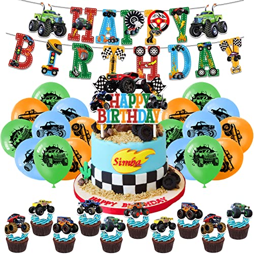 Lastwagen Geburtstagsdeko Truck Deko Geburtstag Monster Truck Kindergeburtstag Monster Lkw Luftballons Deko Geburtstag Truck Luftballons Deko Lastwagen Torte Deko Geburtstag Girlande von SMLHPARTY