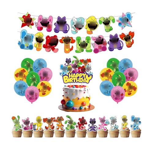 Smiling Critters Geburtstag Deko Catnap Smiling Critters Kindergeburtstag Poppy Playtime Catnap Geburtstag Luftballons Dogday Poppy Playtime Kuchen Deko Catnap Poppy Playtime Geburtstag Girlande von SMLHPARTY