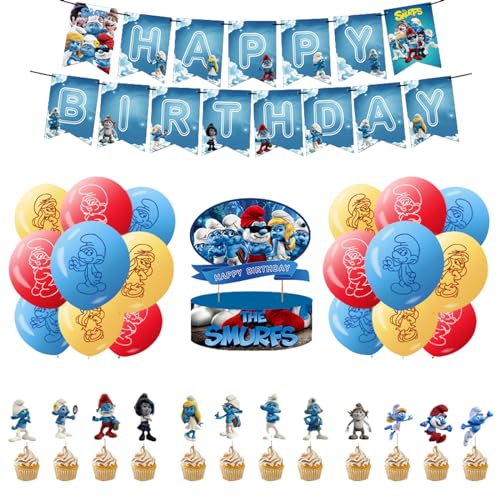 The Smurfs Geburtstag Deko Smurfs Deko Geburtstag The Smurfs Kindergeburtstag Deko Smurfs Geburtstag Luftballons The Smurfs Luftballons Deko Smurfs Kuchen Topper The Smurfs Geburtstag Girlande von SMLHPARTY