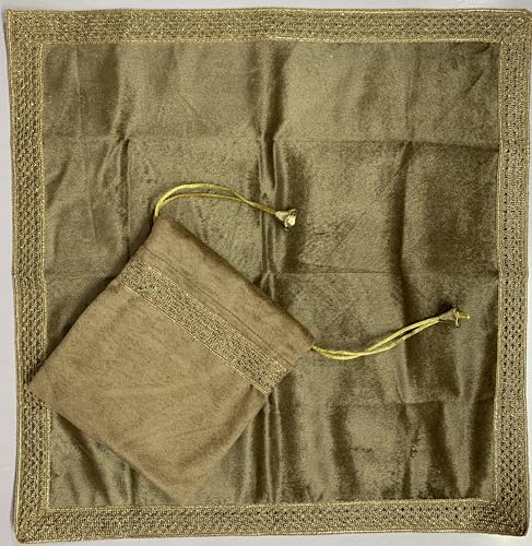 SMMS Spirituelle Samt-Tischdecke (Beige, Größe S: 46 x 46 cm) von SMMS