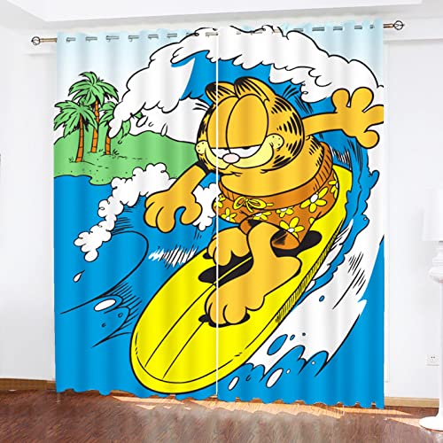 SMNVCKJ Gardinen Verdunklungsgardine Für Schlafzimmer, Anime Cartoon Druck Vorhang Verdunkelungsvorhang-Set 2er Set Für Kinderzimmer (12,150 × 166CM) von SMNVCKJ