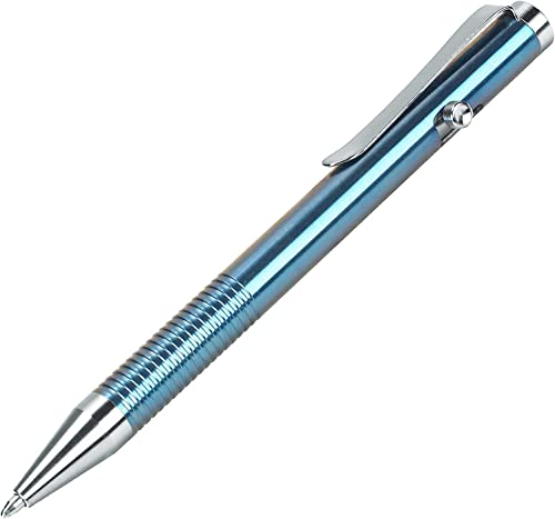 SMOOTHERPRO Kugelschreiber aus Titan Edelstahl Pen Clip Kompatibel mit Parker Minen für Büro Schule Business Farbe Blau(Ti952) von SMOOTHERPRO