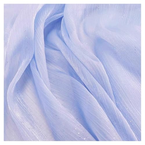 1 Yards*145CM Glitzer Organzastoff Pailletten Tüllstoff Organza Stoffe zum Nähen Meterware Leichter Glanz Dekostoff Netzstoff Durchsichtiges Chiffon Kostümstoff für DIY Kleid Gardine Hochzeit von SMTCM