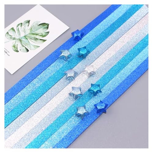 1040 STK Origami Stern Papierstreifen Farbverlauf Doppelseitiges Sternpapier Bunte Bastelpapier Streifen Glücksstern Falten Origamipapier Star Paper Strips Faltpapier für DIY Handwerk(L:24CM) von SMTCM