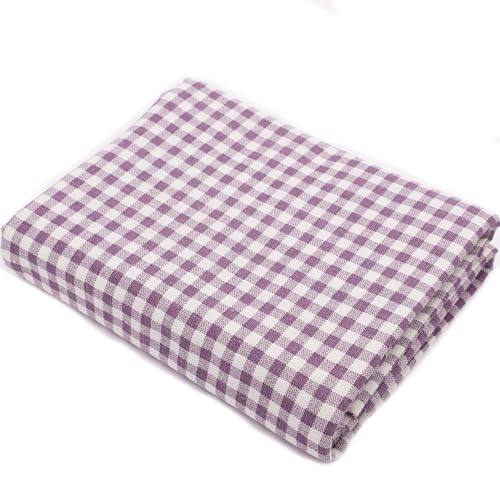 10M*150CM Dekostoff Meterware Kariert Baumwoll Leinen Stoffe zum Nähen Karo Weihnachtsstoffe Leinenstoff Bedruckt Patchwork Plaid Baumwollstoff Nähstoff für Kleidung Vorhang Tischdecke DIY von SMTCM