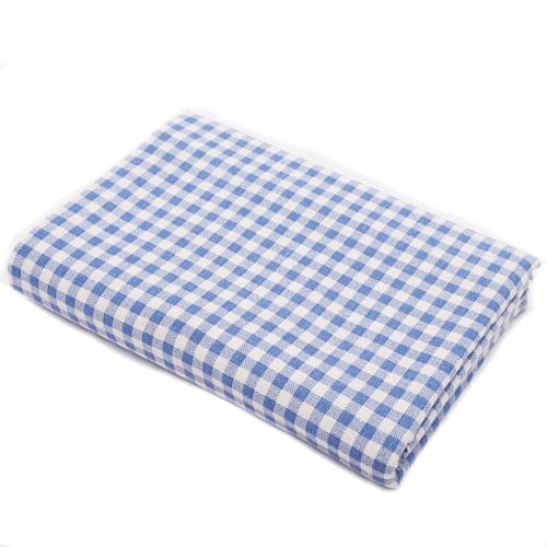 10M*150CM Dekostoff Meterware Kariert Baumwoll Leinen Stoffe zum Nähen Karo Weihnachtsstoffe Leinenstoff Bedruckt Patchwork Plaid Baumwollstoff Nähstoff für Kleidung Vorhang Tischdecke DIY von SMTCM