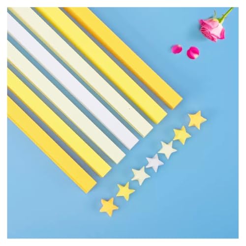 2700 STK Origami Stern Papierstreifen Farbverlauf Doppelseitiges Sternpapier Bunte Bastelpapier Streifen Glücksstern Falten Origamipapier Star Paper Strips Faltpapier für DIY Handwerk(L:21CM) von SMTCM