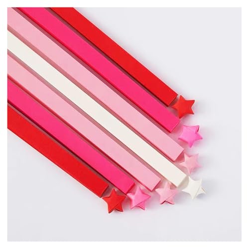 2700 STK Origami Stern Papierstreifen Farbverlauf Doppelseitiges Sternpapier Bunte Bastelpapier Streifen Glücksstern Falten Origamipapier Star Paper Strips Faltpapier für DIY Handwerk(L:24CM) von SMTCM