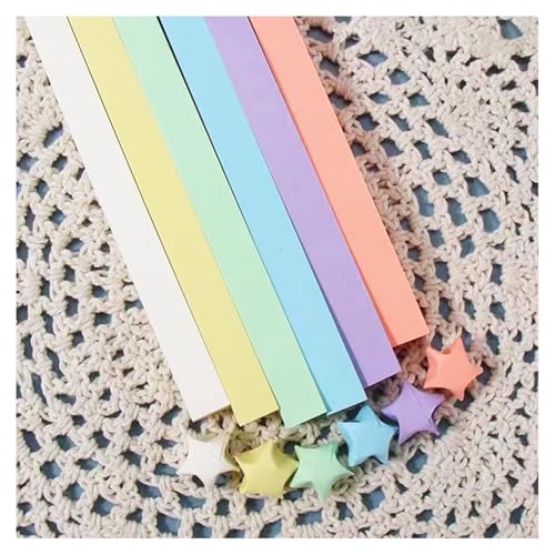 2700 STK Origami Stern Papierstreifen Farbverlauf Doppelseitiges Sternpapier Bunte Bastelpapier Streifen Glücksstern Falten Origamipapier Star Paper Strips Faltpapier für DIY Handwerk(L:24CM) von SMTCM