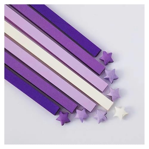 2700 STK Origami Stern Papierstreifen Farbverlauf Doppelseitiges Sternpapier Bunte Bastelpapier Streifen Glücksstern Falten Origamipapier Star Paper Strips Faltpapier für DIY Handwerk(L:24CM) von SMTCM