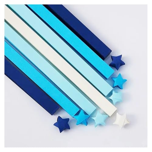 2700 STK Origami Stern Papierstreifen Farbverlauf Doppelseitiges Sternpapier Bunte Bastelpapier Streifen Glücksstern Falten Origamipapier Star Paper Strips Faltpapier für DIY Handwerk(L:24CM) von SMTCM