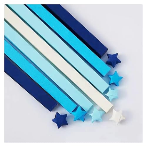 2700 STK Origami Stern Papierstreifen Farbverlauf Doppelseitiges Sternpapier Bunte Bastelpapier Streifen Glücksstern Falten Origamipapier Star Paper Strips Faltpapier für DIY Handwerk(L:24CM) von SMTCM