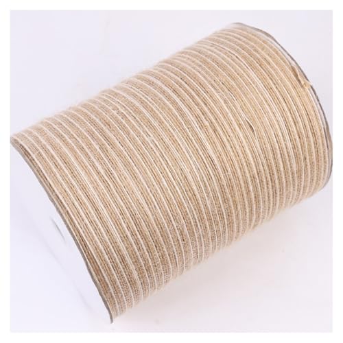 400M Jute-Sackleinenband 6mm*10m Beige Juteband mit Spitze Leinenband Natur Vintage Geschenkband Schleifenband Jute Hessisches Band Rustikal Dekoband für Hochzeit DIY Basteln Verpackung von SMTCM