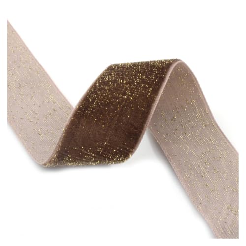 SMTCM 3 Roll Glitter Samtband 2CM Breit Samt Geschenkband Mit Gold Metallic Velvet Ribbon Glitzerband Schleifenband Weihnachtsband Schmuckband Samtborte für Hochzeit DIY Basteln Blumen Verpackung von SMTCM