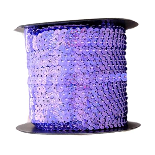 SMTCM 90m/Roll Pailletten Rolle 6mm Paillettenborte Flach Glitzerband Bunte Paillettenbänd Pailletten Trim Paillettenbesatz Paillettenstreifen Bling Spitzenbesatz für DIY Basteln Nähen Kleid Schmuck von SMTCM