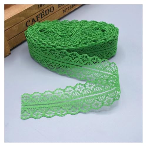 Spitzenband Spitzenbordüre Grün 100Yards*3cm Vintage Spitzenbesatz Geschenkband Spitze Schleifenband Zierspitze Lace Trim Band Spitzenborte zum Nähen Dekobänd für Hochzeit DIY Verpackungen von SMTCM