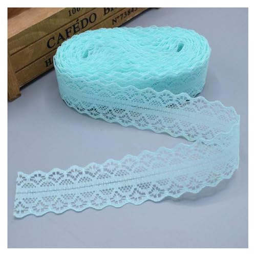 Spitzenband Spitzenbordüre Hellgrün 100Yards*3cm Vintage Spitzenbesatz Geschenkband Spitze Schleifenband Zierspitze Lace Trim Band Spitzenborte zum Nähen Dekobänd für Hochzeit DIY Verpackungen von SMTCM