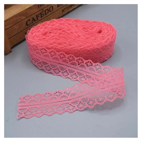 Spitzenband Spitzenbordüre Hellrot 100Yards*3cm Vintage Spitzenbesatz Geschenkband Spitze Schleifenband Zierspitze Lace Trim Band Spitzenborte zum Nähen Dekobänd für Hochzeit DIY Verpackungen von SMTCM