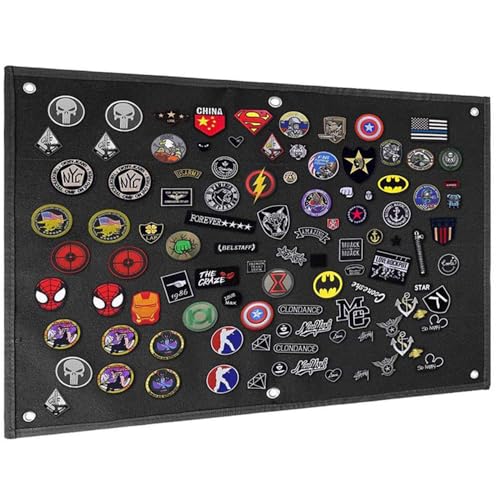 Patches Klett, 85x70cm Taktische Militär Patch Holder, Wand Klettfläche Klettmatte Taktische Patch-Display-Tafel Board Organizer Display Tafel Mit Ösen für Aufklebern Stempeln Abzeichen von SMYJDMM