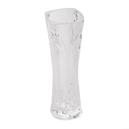 Minimalistische transparente Kunststoff-Blumenvase für elegante Tischdekoration und Inneneinrichtung, leichtes Design (C 4,5 x 16,6 cm) von SMZhomeone