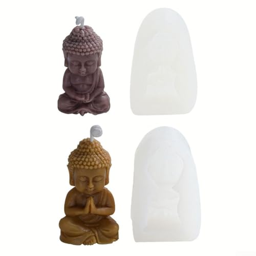 SMZhomeone Mini-Buddha-Kerzen-Silikonformen, Mini-Buddha-Kerzenherstellung, Silikon, perfekte Ergänzung zu Bastelbedarf (Set) von SMZhomeone