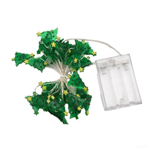 SMZhomeone Weihnachtsbaum-LED-Lichterkette für den Innenbereich, dekorative LED-Weihnachtsbeleuchtung, batteriebetrieben, Party-Dekoration, schafft eine fröhliche Atmosphäre, Weihnachtszeit (5 Meter, von SMZhomeone