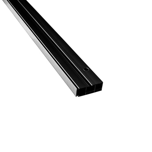 SN Deco - Vorhangschiene SH Set 1-läufig schwarz, Gardinenschiene, vorgebohrt, Komplettes Zubehör und Röllchen (120 cm) von SN DECO GROUP