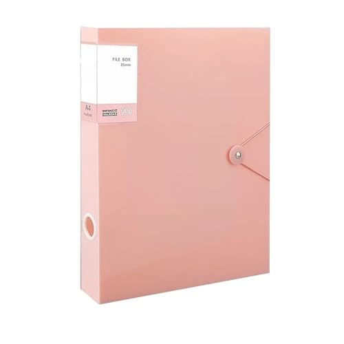 Ordner Box 1 Pc Kunststoff Organizer Box Desktop Storage Box Datei Papier Organizer Empfang Vertrag Dokument Fall Büro Liefert Office Box Mappe(Pink) von SNGUOQ