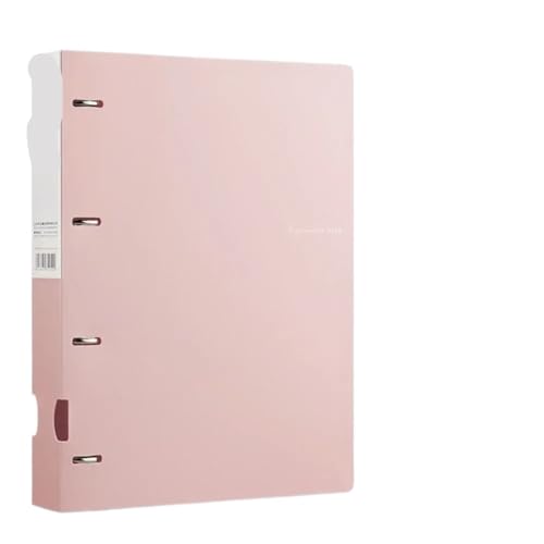 Ordner Box A4-Akten-Sichtbuch, 4-Loch-Bindeordner, wasserdicht, Dokumenten-Ringbuch-Ordner, Büro, Schule Office Box Mappe(Pink) von SNGUOQ