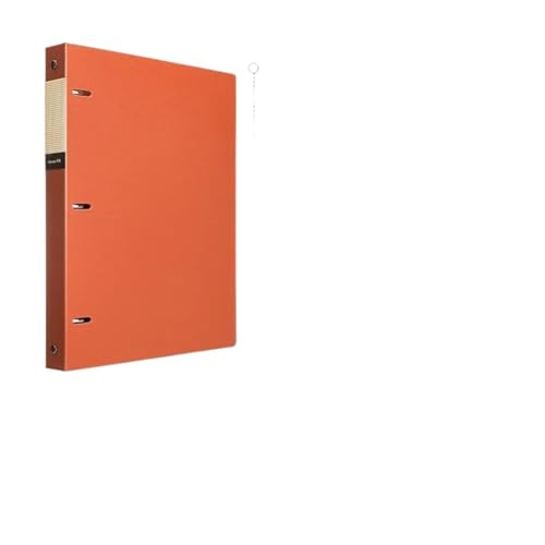 Ordner Box A4-Aktenordner, Loseblatt-Ordner, Farbe, wasserfest, Dokumenten-Ringbuch-Ordner Office Box Mappe(3 Hole - Orange) von SNGUOQ