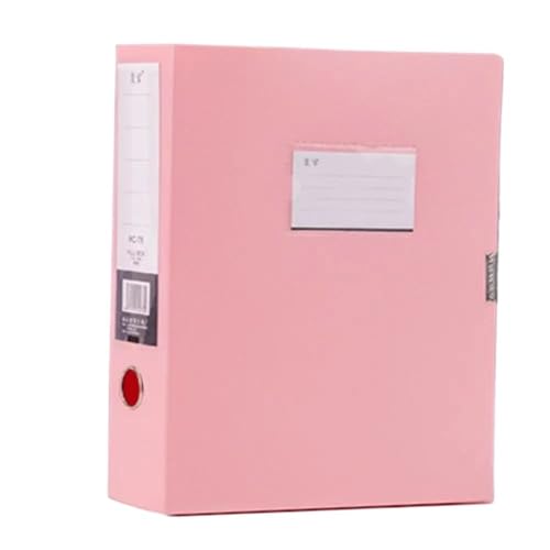 Ordner Box Multifunktionale A4-Datei-Organizer-Box, verdickte Dokumententasche, farbige Kunststoff-Datei, Papier-Organizer, Archive Office Box Mappe(Pink) von SNGUOQ