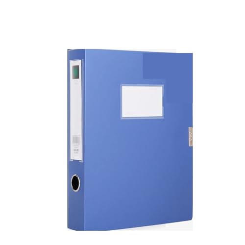 Ordner Box Tragbare A4-Aktentasche, vertikale Innenseiten, verdickte Studenten-Testpapier-Organizer, Aufbewahrungstasche, matte Schale, Dokumenten-Aufbewahrungstasche Office Box Mappe(BLUE,Large) von SNGUOQ