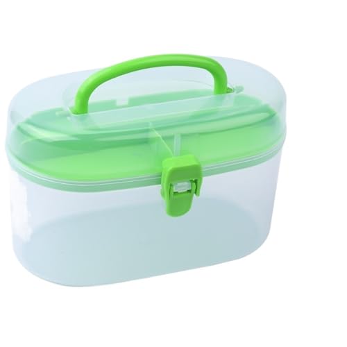 SNGUOQ Nähkästchen 2Pcs Multifunktions Nähen Hand Lagerung Box Nähgarn Box Kunststoff Behälter Box for Nähen Werkzeuge Organizer Fall für Faden(Green) von SNGUOQ