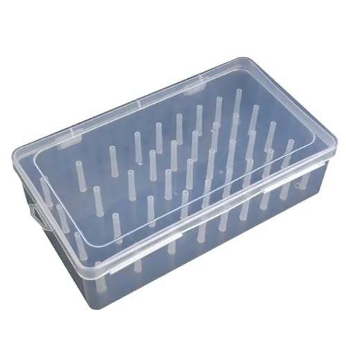 SNGUOQ Nähkästchen 42 achsen Nähgarne Lagerung Box Spule Tragetasche Container Halter Transparent Nadel Draht Lagerung Organizer Nähen Spule für Faden von SNGUOQ