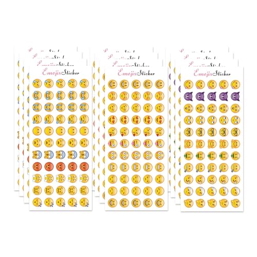 SNONESIY 25 Emoji Sticker Smiley Aufkleber Smiley Sticker Notizbuch Dekoration Kinderalbum Etiketten Dekorative Buchstaben Basteln Für Jeden Geeignet Gelb von SNONESIY