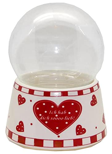 70001 100mm-Do-it-Yourself DIY Schneekugel mit Sockel Ich hab Dich Soooo lieb für Spieluhr Liebe Love Herz von SNOWGLOBE for you - DO IT YOURSELF