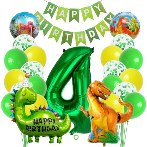 Dino Geburtstag Deko 4 Jahre Kindergeburtstag Deko Dino 4 Geburtstag Junge Mädchen Kindergeburtstag Dino Geburtstag Deko Dinosaurier Geburtstagsdeko Jungen 4 Jahre Dino Geburtstag Deko 4. Geburtstag von SNOWZAN