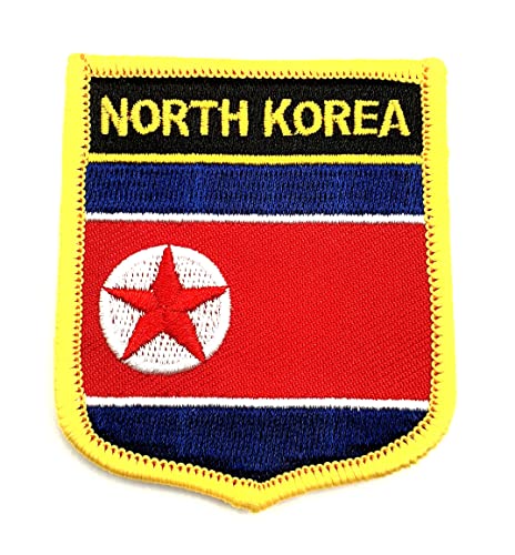 Aufnäher mit Nordkorea-Flagge, bestickt, zum Aufnähen, Nylon von SNS Components