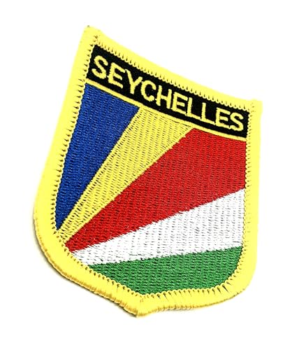 Aufnäher zum Aufbügeln, Motiv: Flagge der Seychellen, Afrika, bestickt, 1 Stück von SNS Components