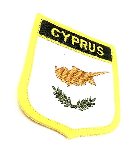 Aufnäher zum Aufbügeln, bestickt, Motiv: Flagge Zypern, 1 Stück von SNS Components