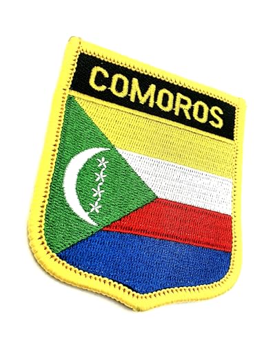 Comoros East Africa African Flag Iron On Embroidered Fabric Sew On Patch Pack of 1 von SNS Components