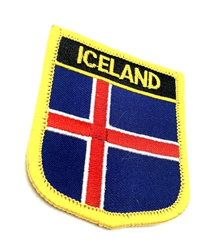 Island Island Island Shield Flag Iron On Embroidered Fabric Sew On Patch Pack of 1 von SNS Components