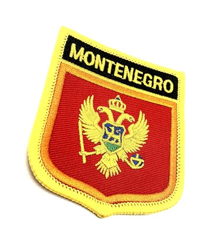 Montenegro Montenegran Balkanflagge Bügelbild bestickter Stoff Nähen auf Patch 1 Stück von SNS Components